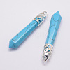Synthetic Turquoise Big Pointed Pendants G-D860-C27-P-1