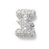 Brass Micro Pave Cubic Zirconia Letter Links KK-I717-04I-P-1