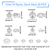 300Pcs 10 Styles 304 & 201 Stainless Steel Fancy Bead Caps STAS-UN0042-71-4