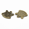 Tibetan Style Alloy Pendant Enamel Settings TIBEP-N010-018AB-RS-2