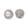 Brass Stud Earrings EJEW-R016-18P-2