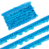 Polyester Pleated Lace Trim OCOR-WH0109-101-1