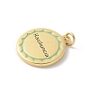 Brass with Enamel Pendants KK-P294-20G-2