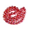 Electroplate Transparent Glass Beads Strands EGLA-ZX001-01A-05-2