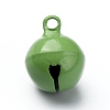Baking Paint Brass Bell Pendants KK-WH0044-35H-2