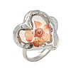 Brass Adjustable Rings for Women RJEW-G265-10P-C05-1