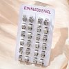 304 Stainless Steel Polishing effect Hoop Earrings EJEW-M001-28P-2