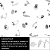 Unicraftale 60Pcs 3 Style 304 Stainless Steel Stud Earring Findings STAS-UN0031-06-5