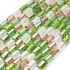Electroplated Glass Beads Strands EGLA-P067-01A-04-1