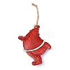 Santa Claus/Father Christmas Iron Ornaments HJEW-G013-08-2