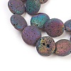 Electroplated Natural Lava Rock Bead Strands G-E497-A-08-1
