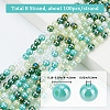 8 Strands Transperant Electroplate Glass Beads Strands GLAA-BBC0001-04E-2