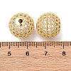 CZ Brass Micro Pave Cubic Zirconia Round Beads ZIRC-L017-05G-3