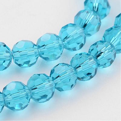 Transparent Glass Bead Strands GLAA-G013-6mm-49-1