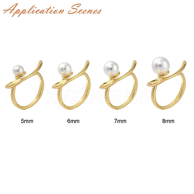 Brass Cup Peg Open Cuff Ring Settings LS-KK-G518-10G-02-1