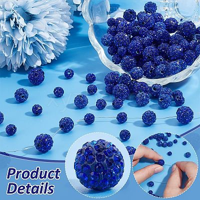 120Pcs 3 Styles Handmade Polymer Clay Disco Ball Beads FIND-PH0022-09B-1