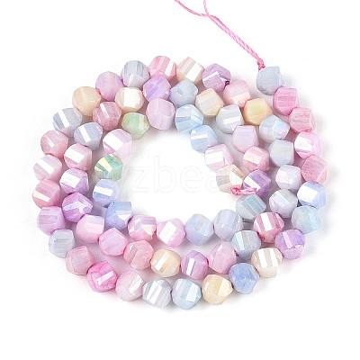 Anti-Tarnish Electroplate Glass Beads Strands GLAA-T025-6mm-14I-1