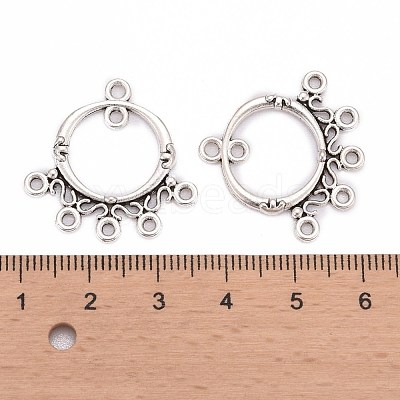 Antique Silver Tibetan Style Ring Chandelier Component Links for Dangle Earring Making X-EA9736Y-NF-1