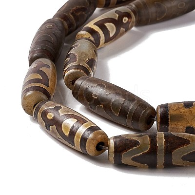 Tibetan Style dZi Beads Strands G-A024-01G-1