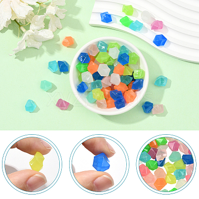 200g Luminous Acrylic Beads OACR-SP0001-79B-1