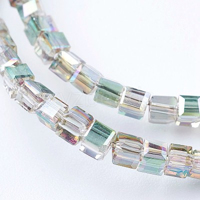 Electroplate Glass Beads Strands LS-EGLA-F121-HP-A02-1