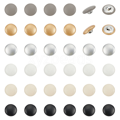 36Pcs 6 Colors Aluminum Snap Buttons FIND-WR0011-57B-1