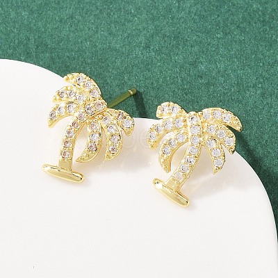 Brass Micro Pave Cubic Zirconia Pendant & Stud Earrings Sets for Women SJEW-F227-01K-G-1