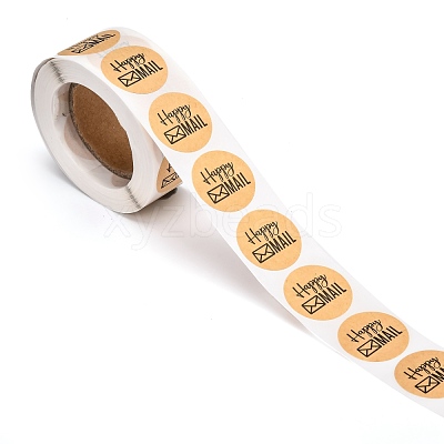 Self-Adhesive Kraft Paper Gift Tag Stickers X-DIY-G013-A18-1