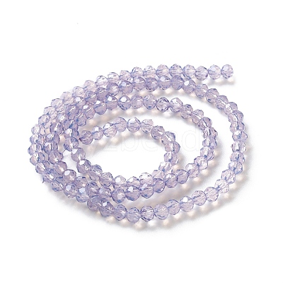 Baking Paint Transparent Glass Beads Strands DGLA-A034-J4MM-D03-1