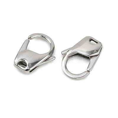 304 Stainless Steel Lobster Claw Clasps STAS-B089-01C-P-1