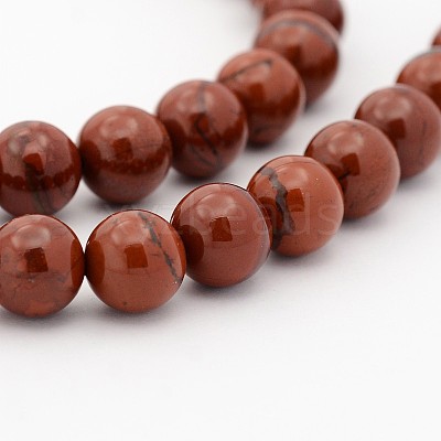 Natural Gemstone Round Bead Strands G-J302-08-6mm-1