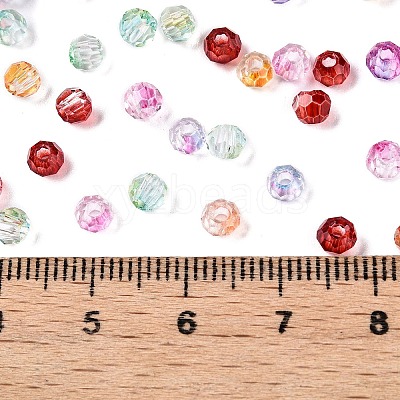 Baking Paint Electroplate Transparent Glass Seed Beads SEED-N006-07-1