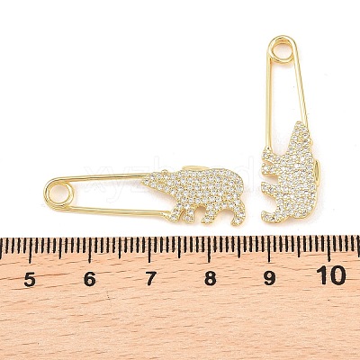 Brass Micro Pave Cubic Zirconia Pendants KK-C162-049G-1