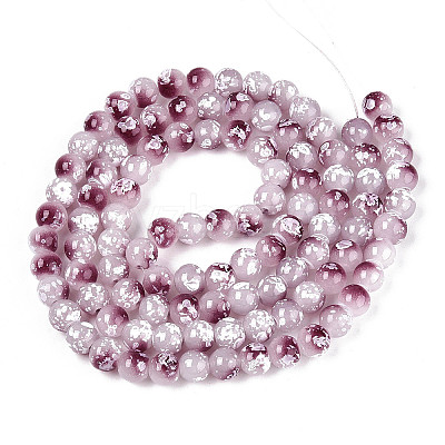 Baking Paint Glass Beads Strands DGLA-N015-8mm-05-1