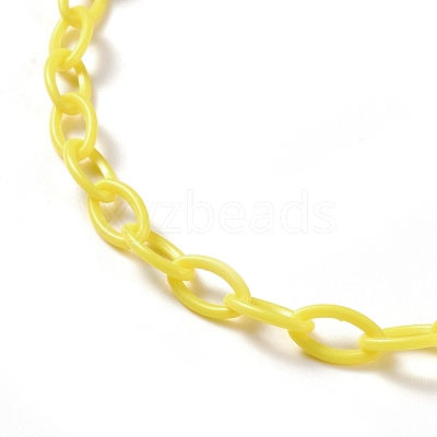Personalized ABS Plastic Cable Chain Necklaces NJEW-JN03220-06-1