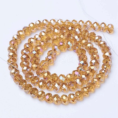 Electroplate Glass Beads Strands EGLA-A034-T10mm-B05-1