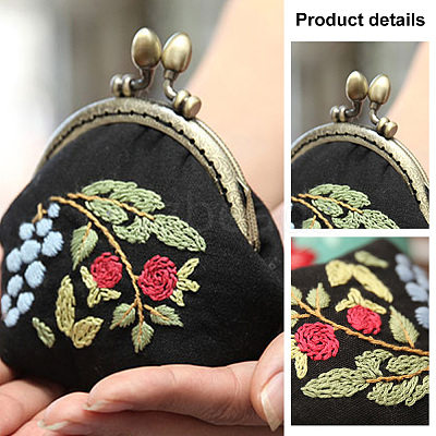 DIY Kiss Clasp Purse Making Kit DIY-WH0292-67B-1