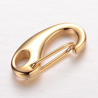 304 Stainless Steel Push Gate Snap Keychain Clasp Findings STAS-G140-71A-1