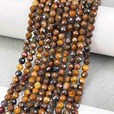 Natural Tiger Eye Beads Strands X-G-M399-03C-01-1