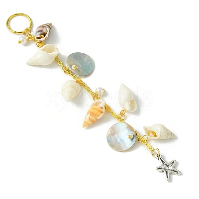 Shell Hair Accessories Chain Clips for Woman Girls OHAR-AB00005-1