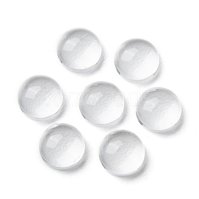 Transparent Glass Cabochons GGLA-R026-6mm-1