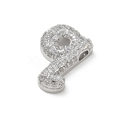 Brass Micro Pave Cubic Zirconia Pendants KK-A300-02P-Q-1