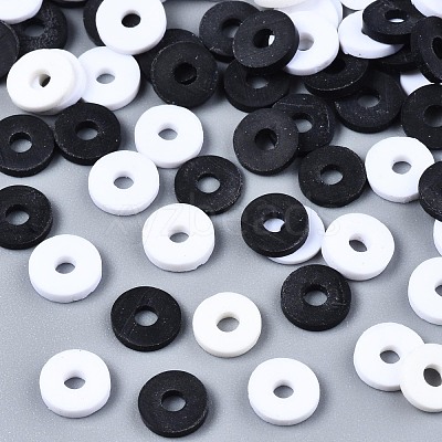 Handmade Polymer Clay Beads Strands CLAY-R089-6mm-T02B-02-1