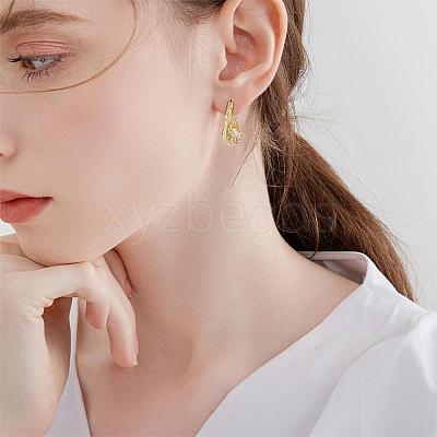 Natural Pearl Teardrop Stud Earrings JE1078A-1