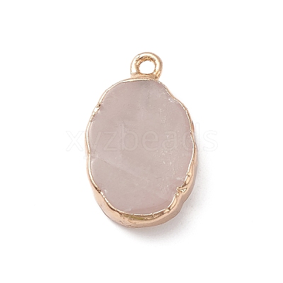 Natural Rose Quartz Pendants G-K333-01H-1