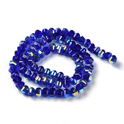 Transparent Electroplate Glass Beads Strands GLAA-Q099-C01-07-1-1