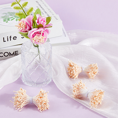 Gypsum with Cotton Cord Artificial Flower Core DIY-WH20007-36A-10-1
