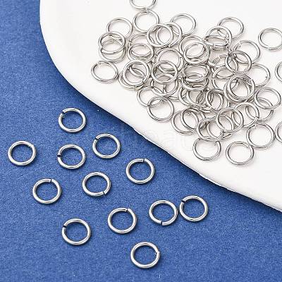 Tarnish Resistant 304 Stainless Steel Open Jump Rings X-STAS-Q186-02-8x1.2mm-1