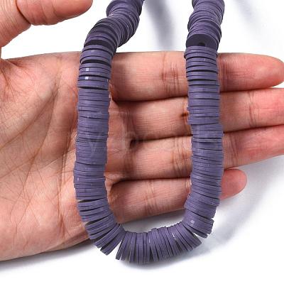 Flat Round Handmade Polymer Clay Beads CLAY-R067-12mm-04-1