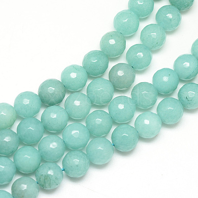 Natural White Jade Bead Strands G-R346-8mm-17-1